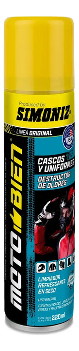 Limpiador Interno De Cascos Desinfectante 220ml Simoniz