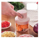Picador Eléctrico Recargable 250ml Cortador De Verduras Rosa