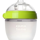 Comotomo biberón de silicona 150ml anticólico color verde 2 unidades