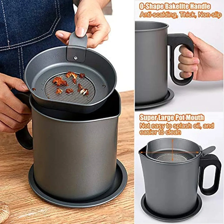 Coladores Contenedor De Grasa De Tocino Con Filtro