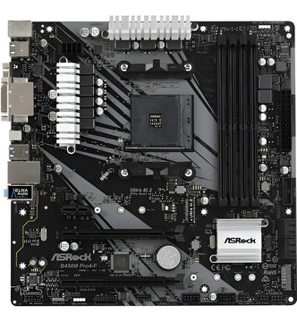 Motherboard Asrock B450m Pro4-f Socket Am4 M.2 Ddr4 Mother Color Negro