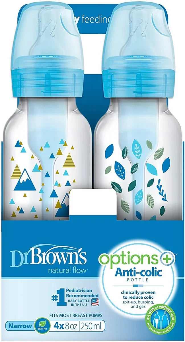 Dr Brown's Options+ 4 Biberones 8 Oz Estándar Decorado Niño