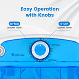 Mini Lavadora Portátil Con Secadora 5.5 Libras Eléctrica
