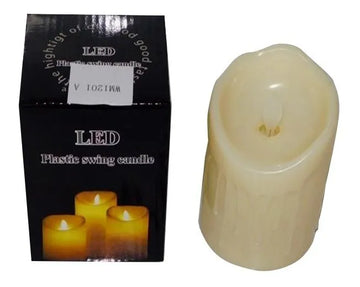 Vela Decoración Navidad Luz Led 10x5 Cm Movimiento Velas