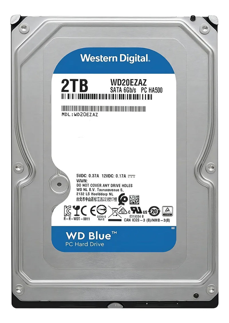 Disco duro interno Western Digital WD20EZAZ 2TB azul