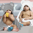 Juego De 2 Toallas De Bebe Con Capucha, Color Blanco Y Gris,