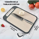 Tabla De Picar Alimentos Acero Inoxidable Antibacterial Geométrico Plateado