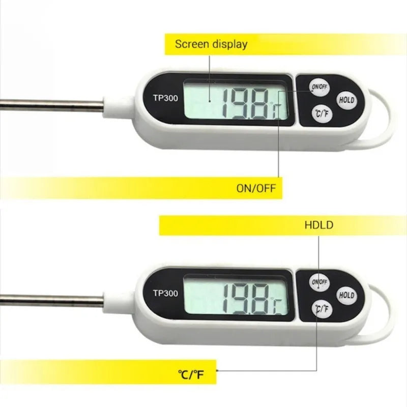Termómetro culinario digital para varilla de cocina, temperatura para leche