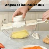 Mandolina Espiral Cortador Verduras Queso Papas Multifuncion Blanco
