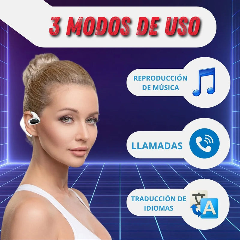 Auriculares Audifonos De Traduccion Simultanea De Idiomas Negro