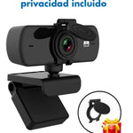Webcam Camara Web Linkon 2k 1440p Usb Microfono + Tripode Color Negro