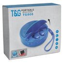Parlante Auricular Inalambrico Bt Tws T&g 2 En1 Tg808 Color Negro