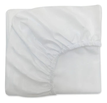 Sábana Ajustable Para Colchón Corral Color Blanco Diseño De La Tela Lisa
