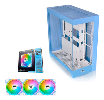 Gabinete Cte Thermaltake E600 Mx Blue + Swafan Ex12 Magnetic Hydrangea Blue