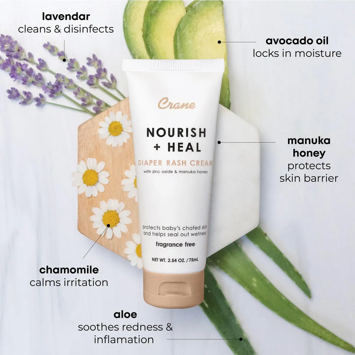 Crane Baby Crema Para Panales, Nutrir, Curar Y Proteger, 2.5
