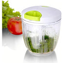Maxi cortador, picador y mezclador manual 900 ml Chef Master con cuchillas intercambiables blanco y verde