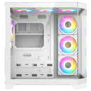 Chasis Gamer Iceberg Crystal Edge Con 7 Ventiladores Argb Blanco