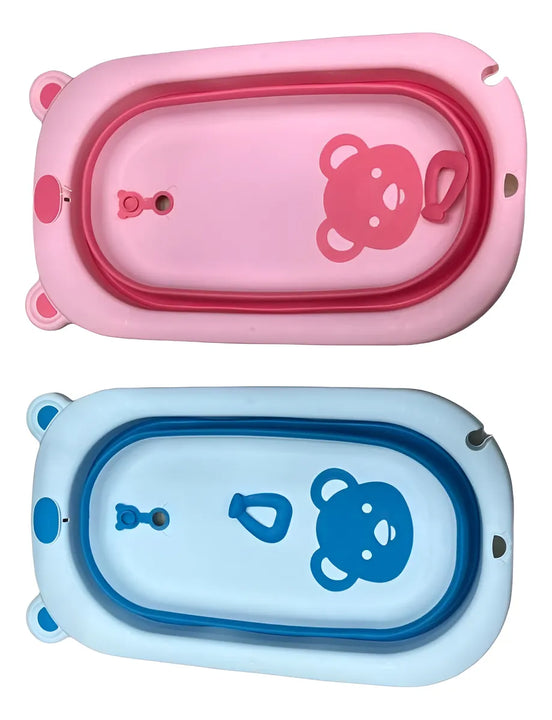 Bañera Bebés Plegable Tina Oso Portátil Baño Recién Nacidos Diseño 1