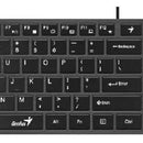 Teclado Genius SlimStar QWERTY Membrana español color negro con luz no