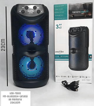 Parlante Portatil Greatnice Bt 2x3 Gts-1557