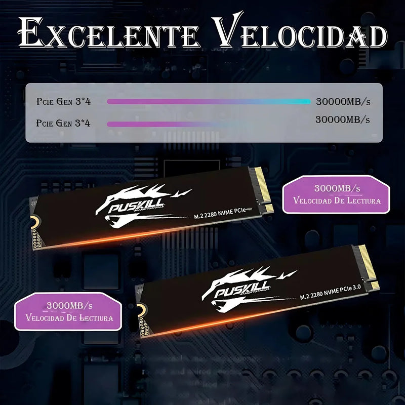 Hd Ssd M.2 2280 PUSKILL 256 GB NVMe PCIe 3.0x4 PSK-M2SSDP34-256g