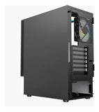 Chasis Xyz Airone 100 Mesh Negra 6.fan Argb Vidrio Templado Negro