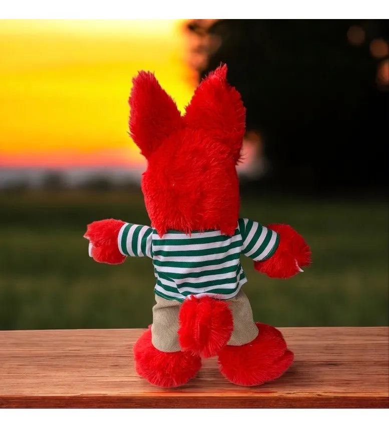 Peluche Lobo Aurelio Cheveroni- Club 10 Pantalón Pana Y Camisa Rayas Verdes