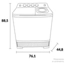 Lavadora Semiautomatica Doble Tina 7 Kg - Cw4707 Challenger Color Blanco