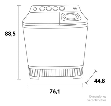 Lavadora Semiautomatica Doble Tina 7 Kg - Cw4707 Challenger Color Blanco
