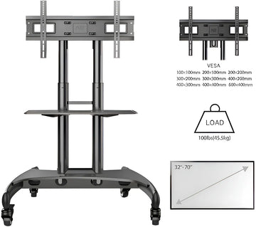 Rack De Pedestal Para Tv De 32 A 70 Nb Ava 1500 60 1p Color Negro