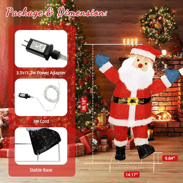 Decoraciones Navideñas Luz Led Exteriores De Papá Noe...