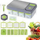 Cortador De Verduras Mandolina 28 En 1 Rallador Rebanador Verde