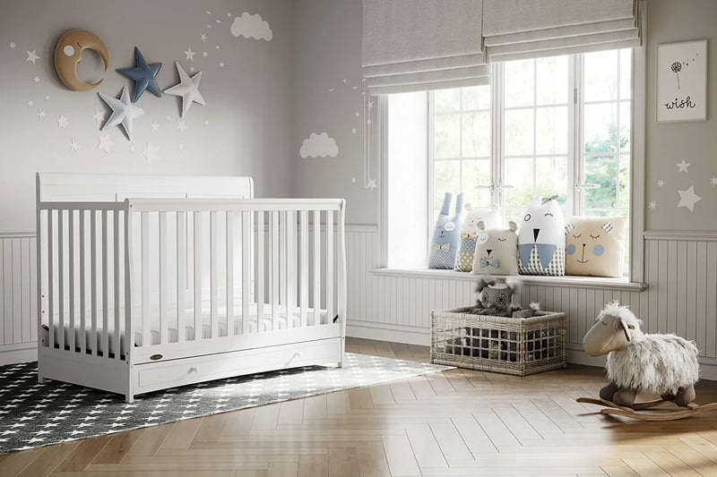 Graco Asheville - Cuna Convertible 4 En 1 Con Cajón Blanc. Color Blanco