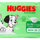 Pañales Huggies Etapa 4 Active Sec X 25 Unidades Extra Grande (xg) Sin Género