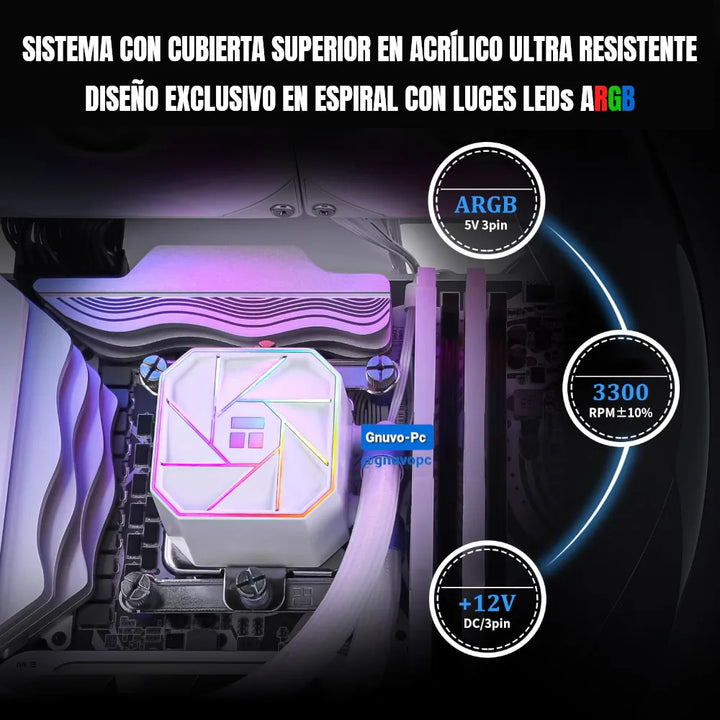 Enfriamiento Liquido Pc Cpu Ta 360 Argb Lga 1700 Am5 Blanco