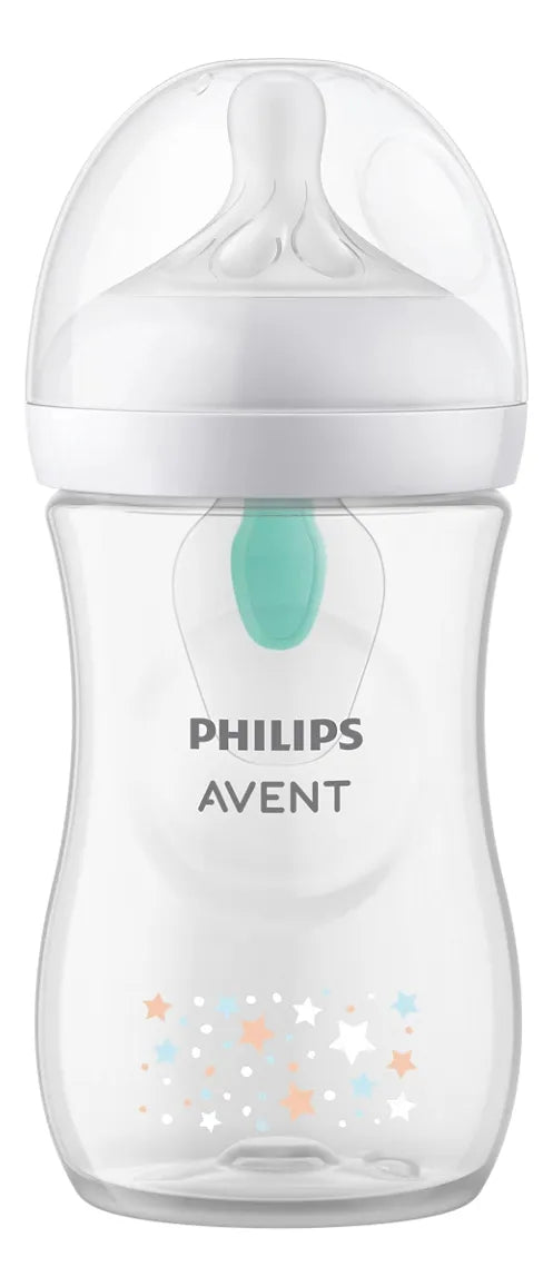Tetero Con Diseño Natural Biberon 9 Onzas Airfree Avent Blanco Osos