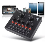 Tarjeta De Sonido V8 Para Pc Smartphone Efectos De Audio Negro