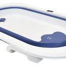 Bañera Plegable Con Soporte Y Cojín Stand Happy Baby Color Azul
