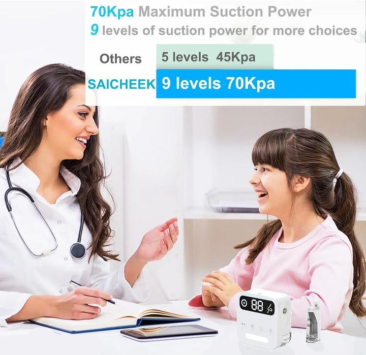 Aspirador Nasal Para Bebe Succión Eléctrica De Nariz Blanco