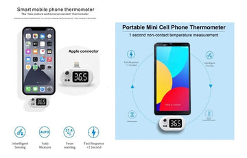 Mini Termómetro Digital Para Teléfono Móvil Con Pantalla Led
