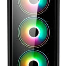 Caja Gabinete Iceberg Crystal G9 Atx - 4 Ventiladores Rgb Color Negro