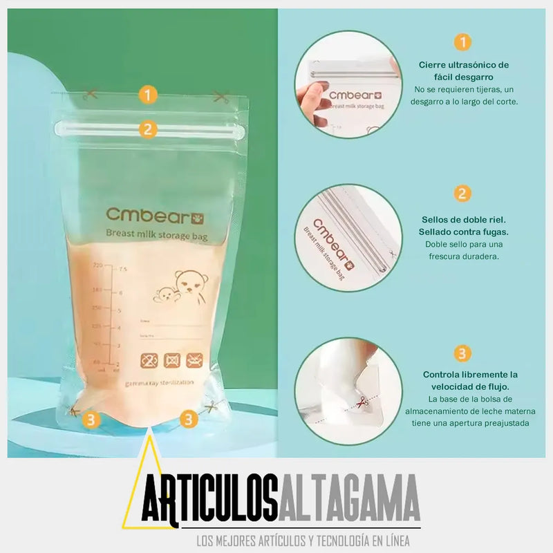 Bolsa Para Almacenamiento De Leche Materna 30 Unidades 220ml
