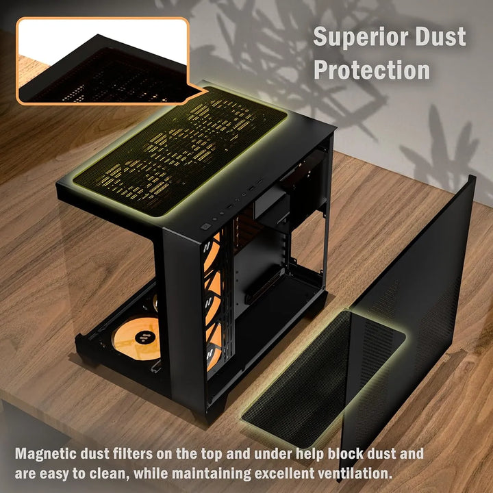 Pc Case Atx 6 Pwm Argb Ventiladores Preinstalados Funda