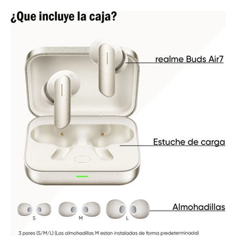 Audífonos Realme Buds Air 7 Color Dorado