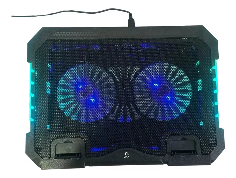 Base Refrigerante Computador Portátil 2 Ventiladores Enfría Diseño 1