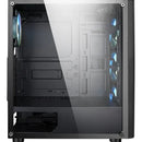 Caja Chasis Atx Gamer Iceberg Crystal G9 V3 4 Fan Argb 12cm Negro