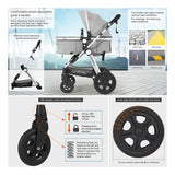 Coche De Bebe Para Recien Nacidos 2 En 1 Con Moisés 0 Meses Gris