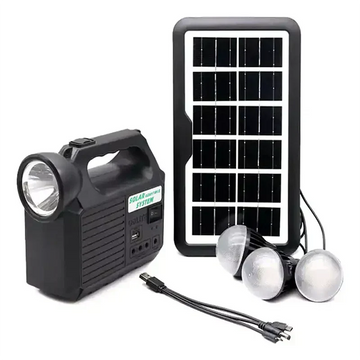 PowerBank Portatil con Panel Solar y 3 Bombillos LED