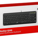 Teclado Genius Slimstar Q200 Ultra Delgado Multimedia Usb