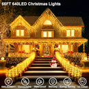 Luces Navideñas 66ft 640 Led Exterior - Modos 8 - Temporizad